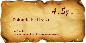 Ackert Szilvia névjegykártya